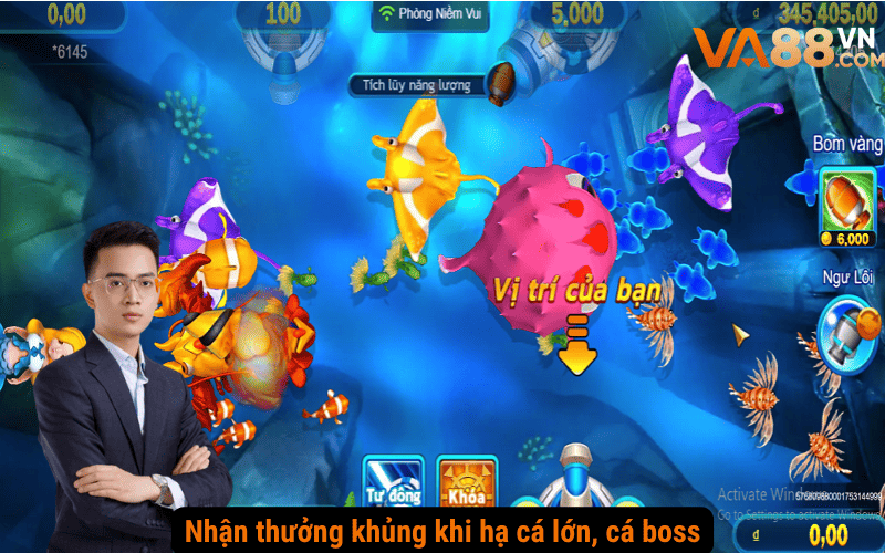 Nhận thưởng khủng khi hạ cá lớn, cá boss