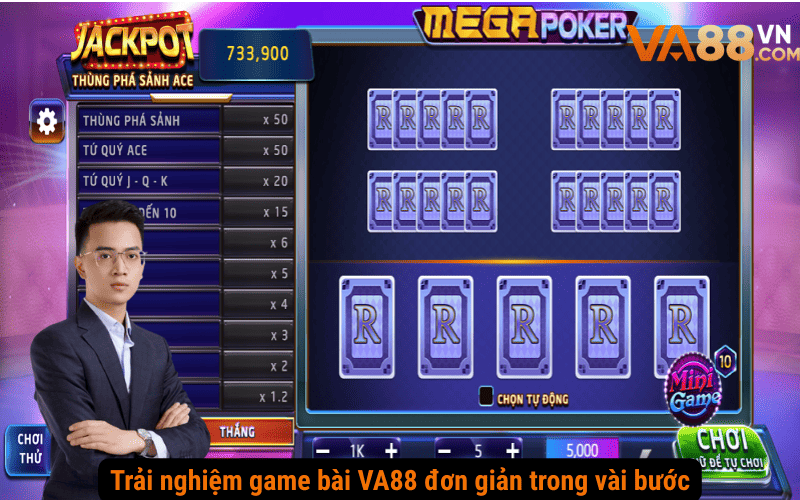 Trải nghiệm game bài VA88 đơn giản trong vài bước