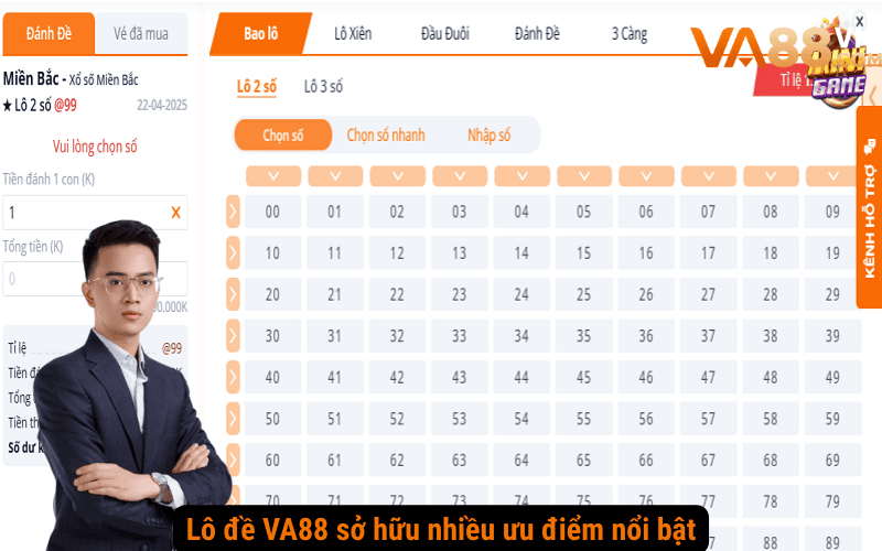 Lô đề VA88 sở hữu nhiều ưu điểm nổi bật