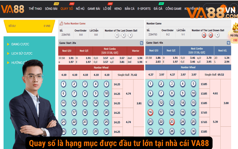 Quay số là hạng mục được đầu tư lớn tại nhà cái VA88