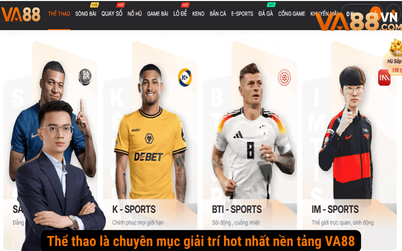 Thể thao là chuyên mục giải trí hot nhất nền tảng VA88