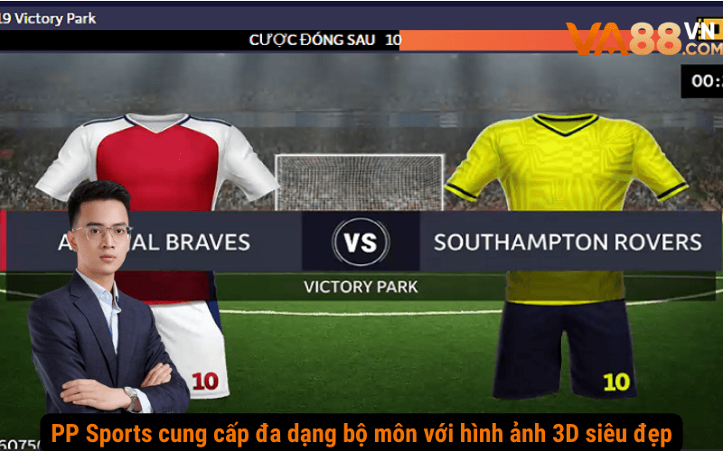 PP Sports cung cấp đa dạng bộ môn với hình ảnh 3D siêu đẹp