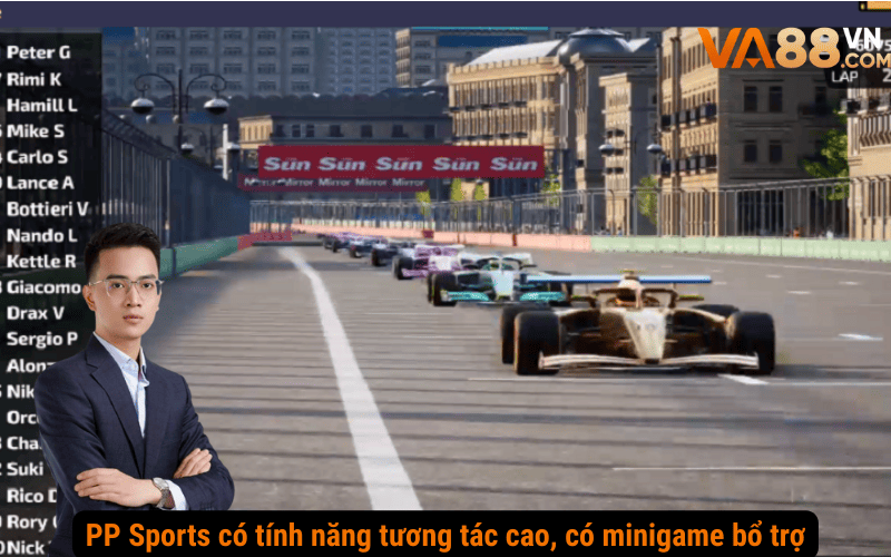 PP Sports có tính năng tương tác cao, có minigame bổ trợ