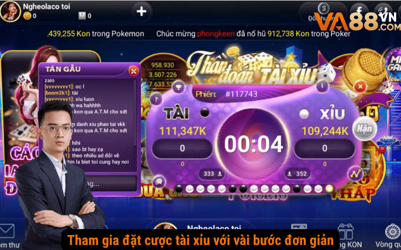 Tham gia đặt cược tài xỉu với vài bước đơn giản